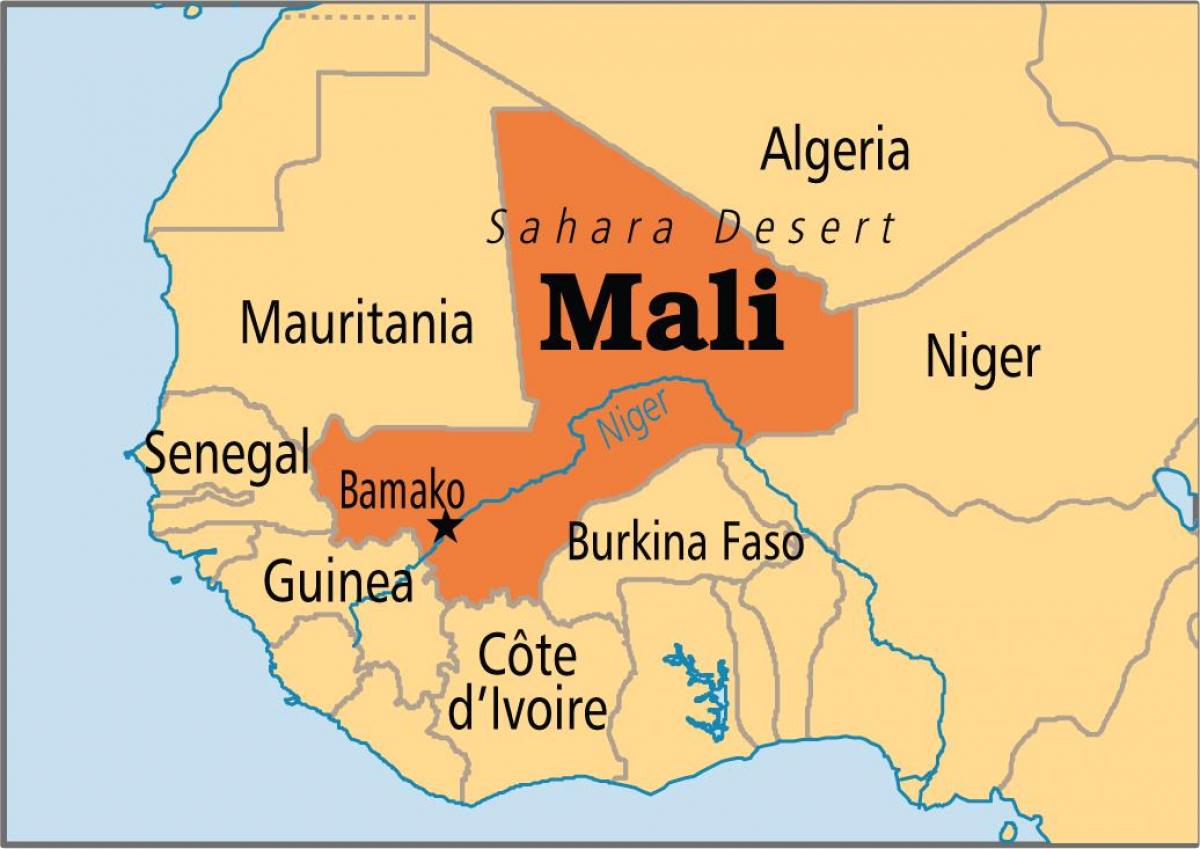 Карта на Мали бамако