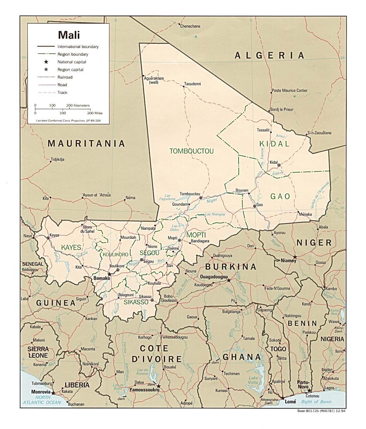 Карта на Мали страна