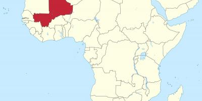 Местоположение на Мали върху картата на света